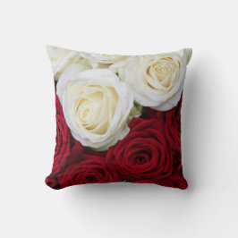 Almohada del rosa rojo y blanco