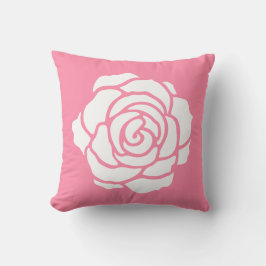 Almohada del rosa rosado/blanco