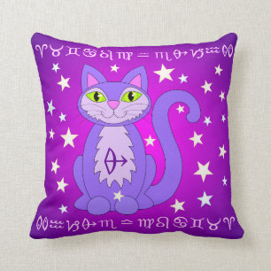 Almohada del Rótulo de la astrología del gato de