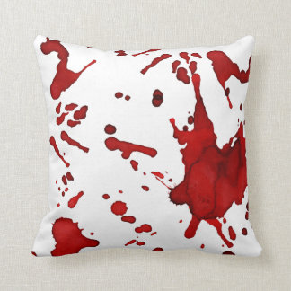 almohada del salpicón de la sangre
