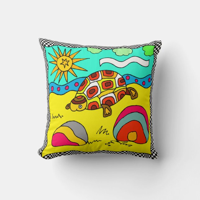 ALMOHADA DEL SOFÁ DEL DISEÑO DE LA TORTUGA (Anverso)