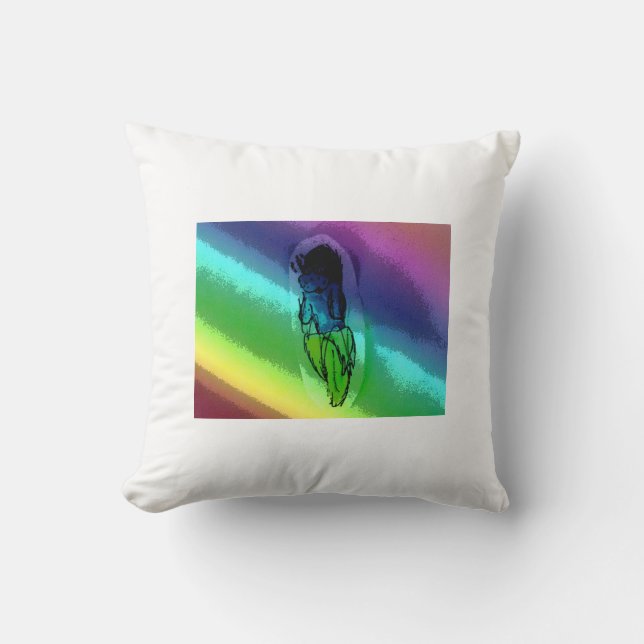 Almohada del sueño del arco iris de Bananatee (Anverso)