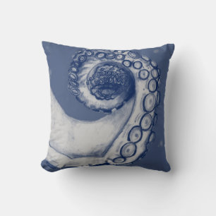 Almohada del tentáculo del pulpo naumático azul y 