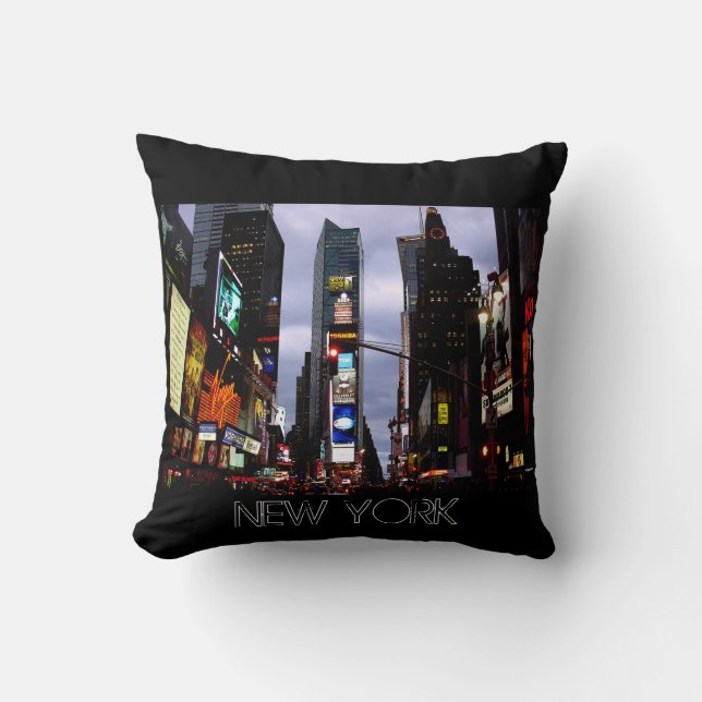 Almohada del Times Square del recuerdo NY de Nueva (Anverso)