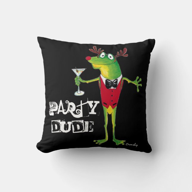 Almohada del tipo del fiesta del Froggy (Anverso)