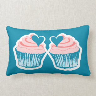 Almohada del tiro del par de encargo del texto del