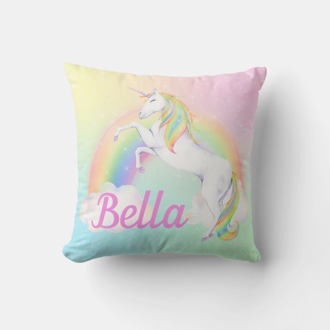 Almohada del unicornio con nombre (Anverso)
