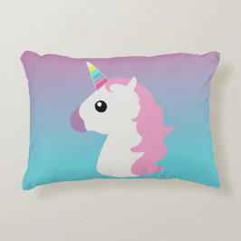 Almohada del unicornio de la emoji de Ombre