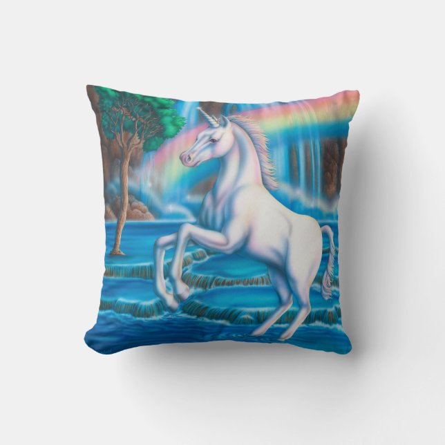 Almohada del unicornio del arco iris (Anverso)