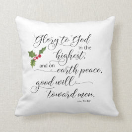 Almohada del verso de la biblia del navidad