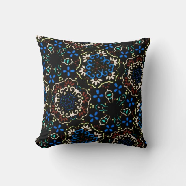 almohada del vestido del marrón azul (Anverso)