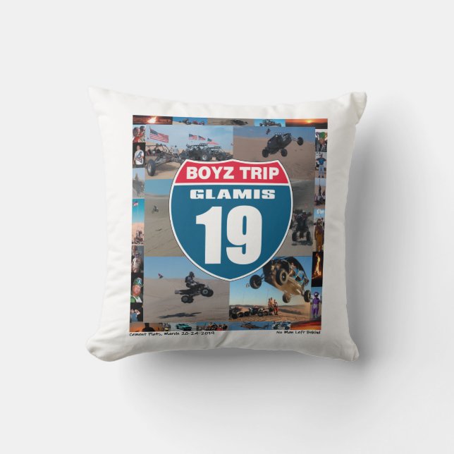 Almohada del viaje 2019 de Boyz (Anverso)