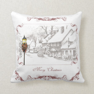 Almohada del Victorian de la ciudad del navidad