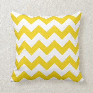 Almohada del zigzag con Chevron amarillo limón