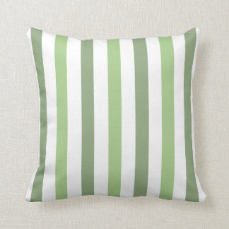 Almohada delantera y trasera de la raya verde