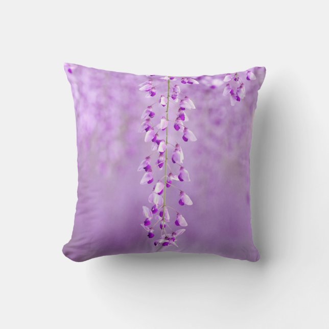 Almohada Delicada de las flores de lavanda (Anverso)