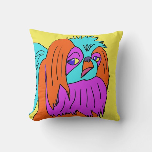 Almohada descarada del perro de Chin (Anverso)