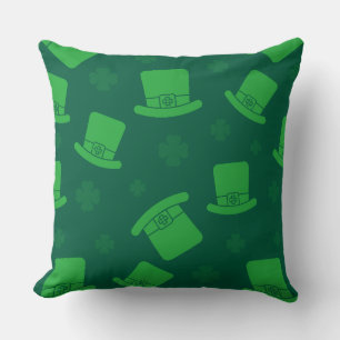 Almohada Día de San Patricio Sombrero Duende Verde