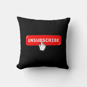 Almohada divertida con botón de darse de baja