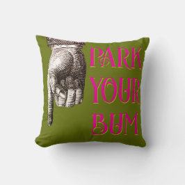 Almohada divertida con dedo apuntando