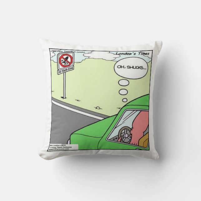 Almohada divertida de algodón para tirar con la zo (Anverso)