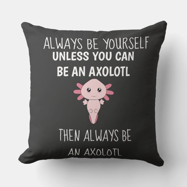 Almohada divertida de Axolotl para jugadores (Anverso)