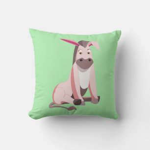 Almohada divertida de burro rosa