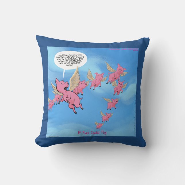 Almohada divertida de cerdo vegano de Portland (Anverso)