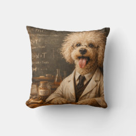 Almohada divertida de científico Cockapoo | Cojín