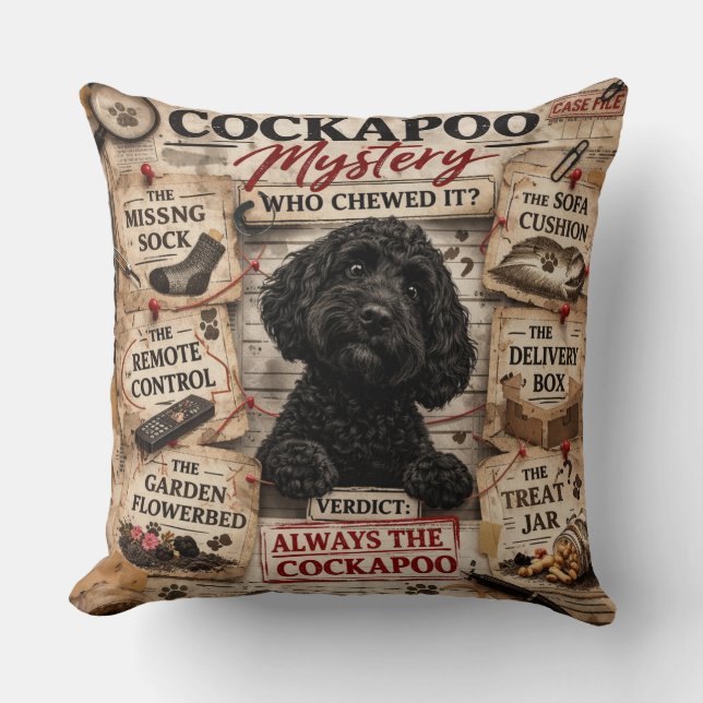 Almohada divertida de Cockapoo regalo único (Anverso)