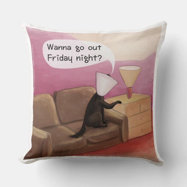 Almohada Divertida de Dibujos Animados de Citas co (Anverso)