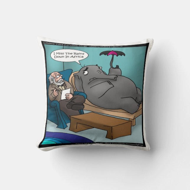 Almohada Divertida de Elefante en Terapia (Anverso)