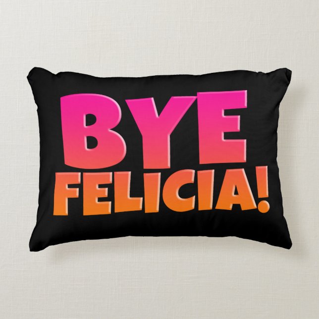 Almohada divertida de Felicia del adiós (Anverso)