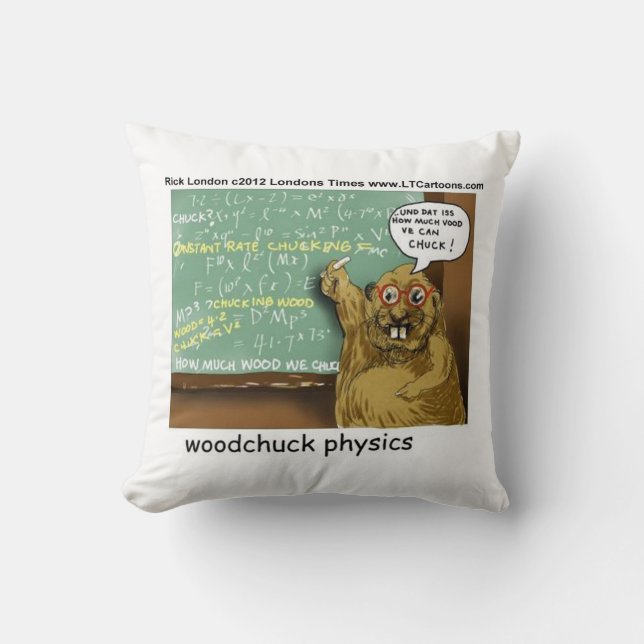 Almohada divertida de física de marmota Botella de (Anverso)