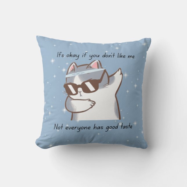 Almohada Divertida de Gato Sassy (Anverso)