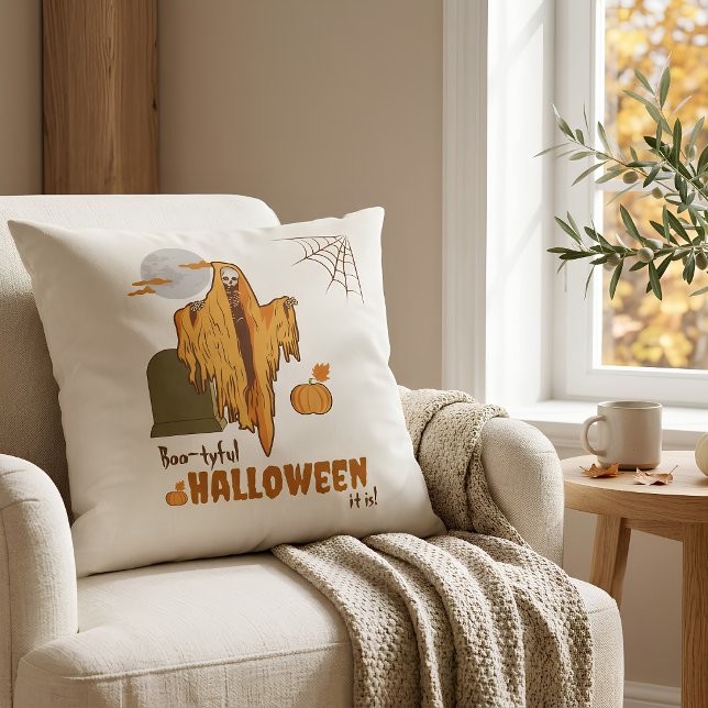 Almohada divertida de Halloween de esqueleto (Subido por el creador)