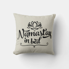 Almohada divertida de la cita de Namaste