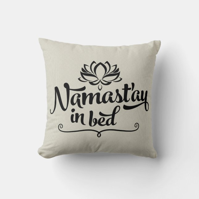 Almohada divertida de la cita de Namaste (Anverso)