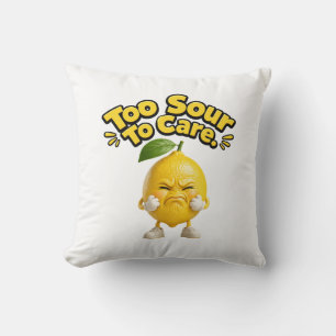 Almohada divertida de limón agrio   Limón enojado 