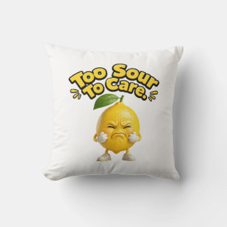 Almohada divertida de limón agrio | Limón enojado