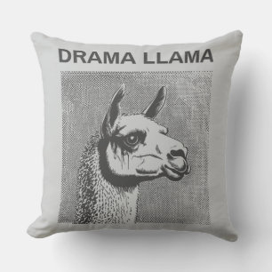 Almohada divertida de Llama dramática