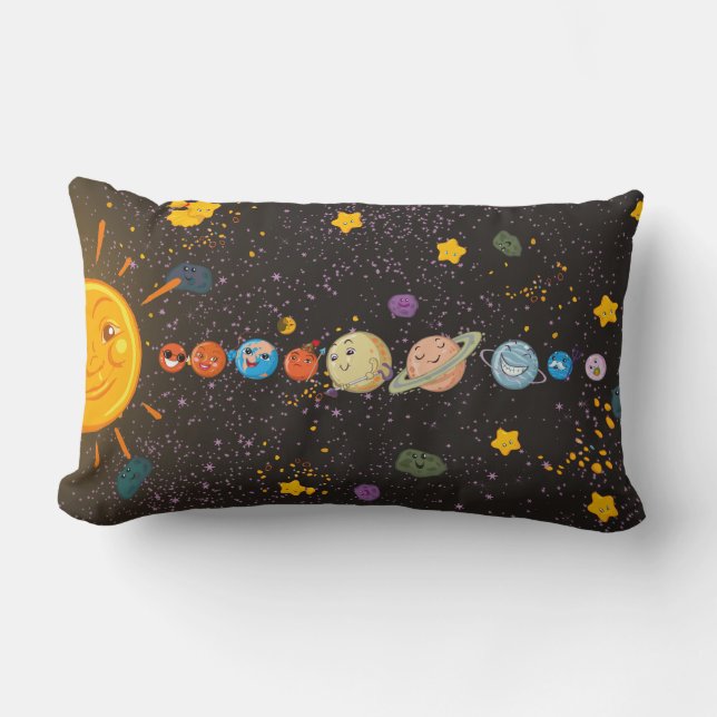 Almohada divertida de los planetas de la Sistema (Anverso)