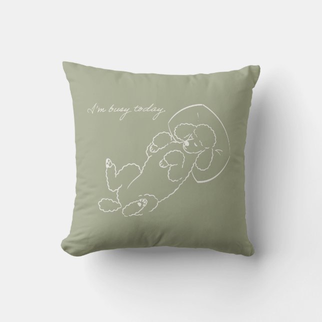 Almohada Divertida de Mamá de Caniche Personalizad (Anverso)