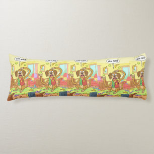 Almohada divertida de perro mono – Una casa llena 