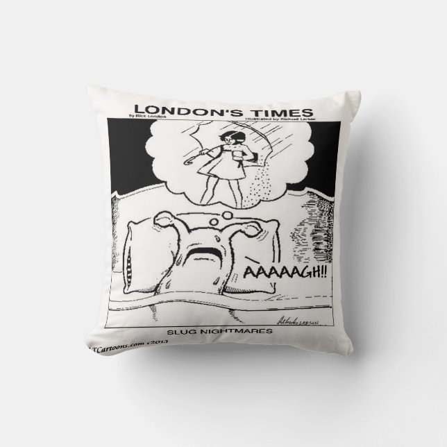 Almohada divertida de pesadillas de babosas (Anverso)