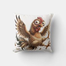 Almohada divertida de pollo loco