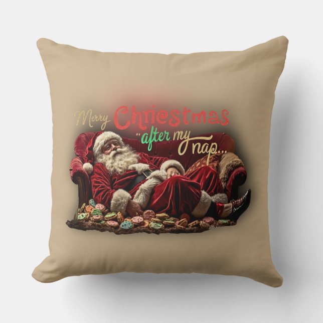 almohada divertida de Santa Claus perezoso (Anverso)