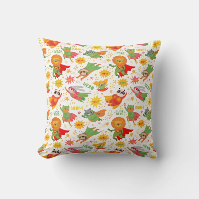 Almohada Divertida de Superhéroes Animales Salvaje (Anverso)