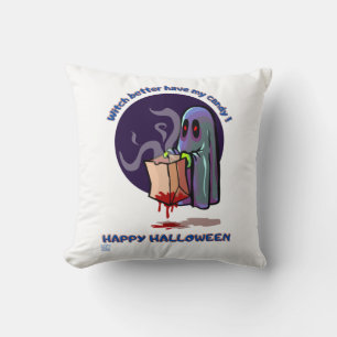 almohada divertida de tiro "HAPPY HALLOWEEN 2"