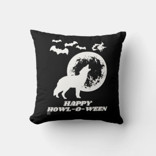 almohada divertida de tiro "HAPPY HOWL-O-WEEN 2"